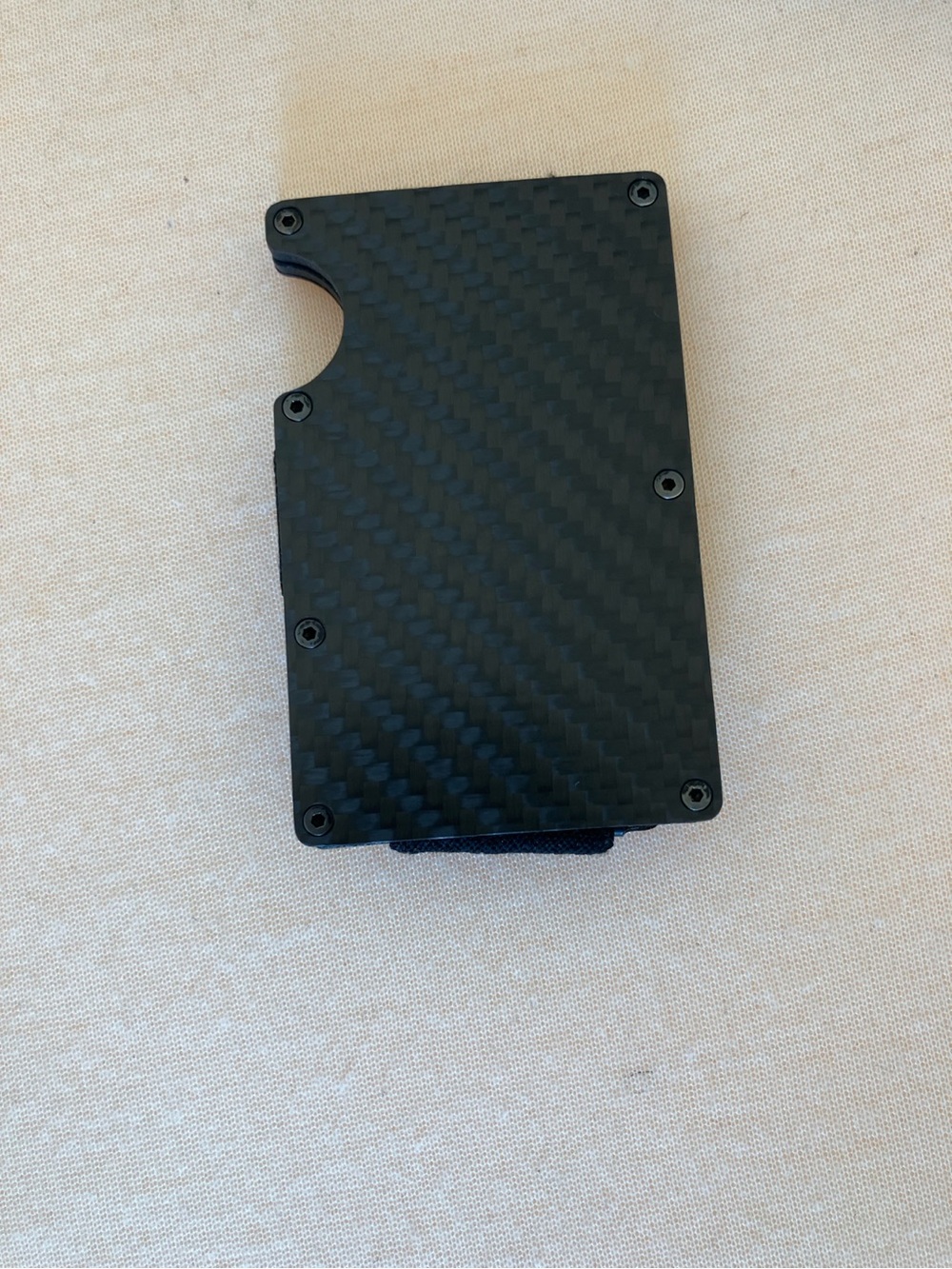 Slim Carbon Fiber Minimalist Wallet - Black